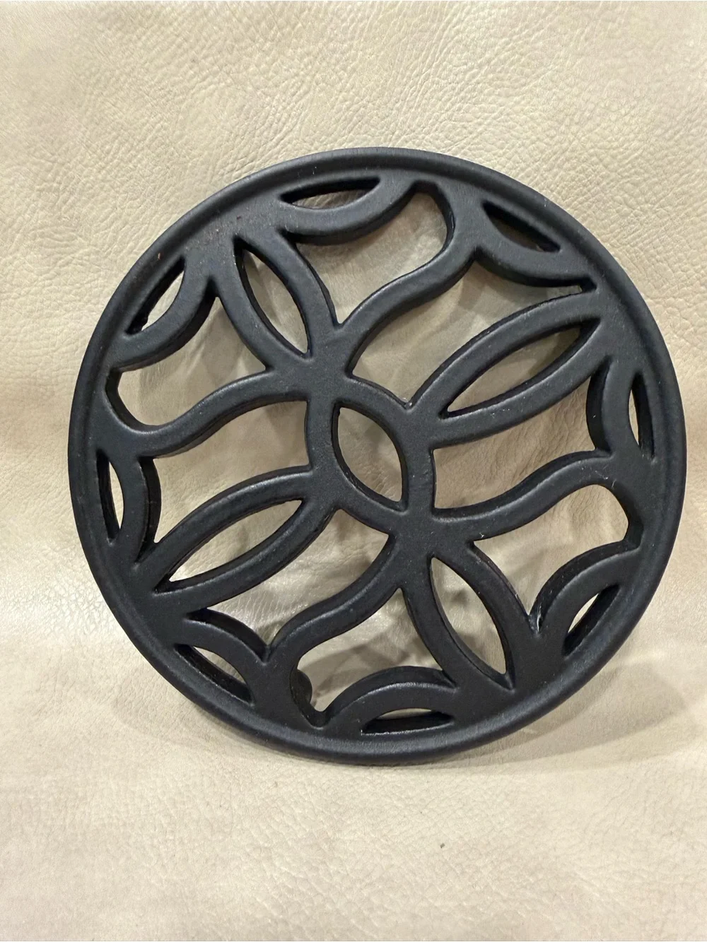 Hearth & Hand with Magnolia black cast iron round trivet